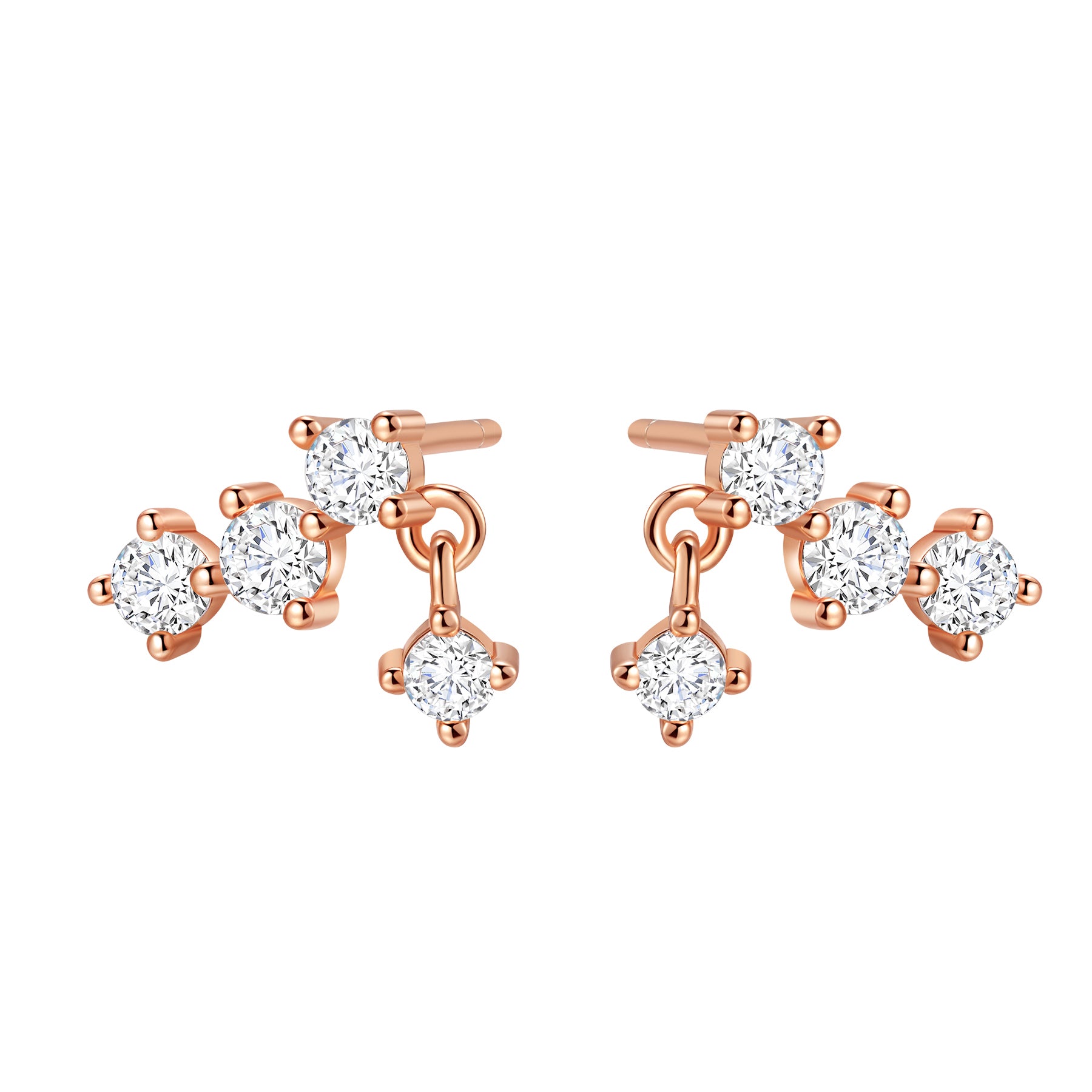 Starlit Drop Kettenohrringe aus Sterlingsilber