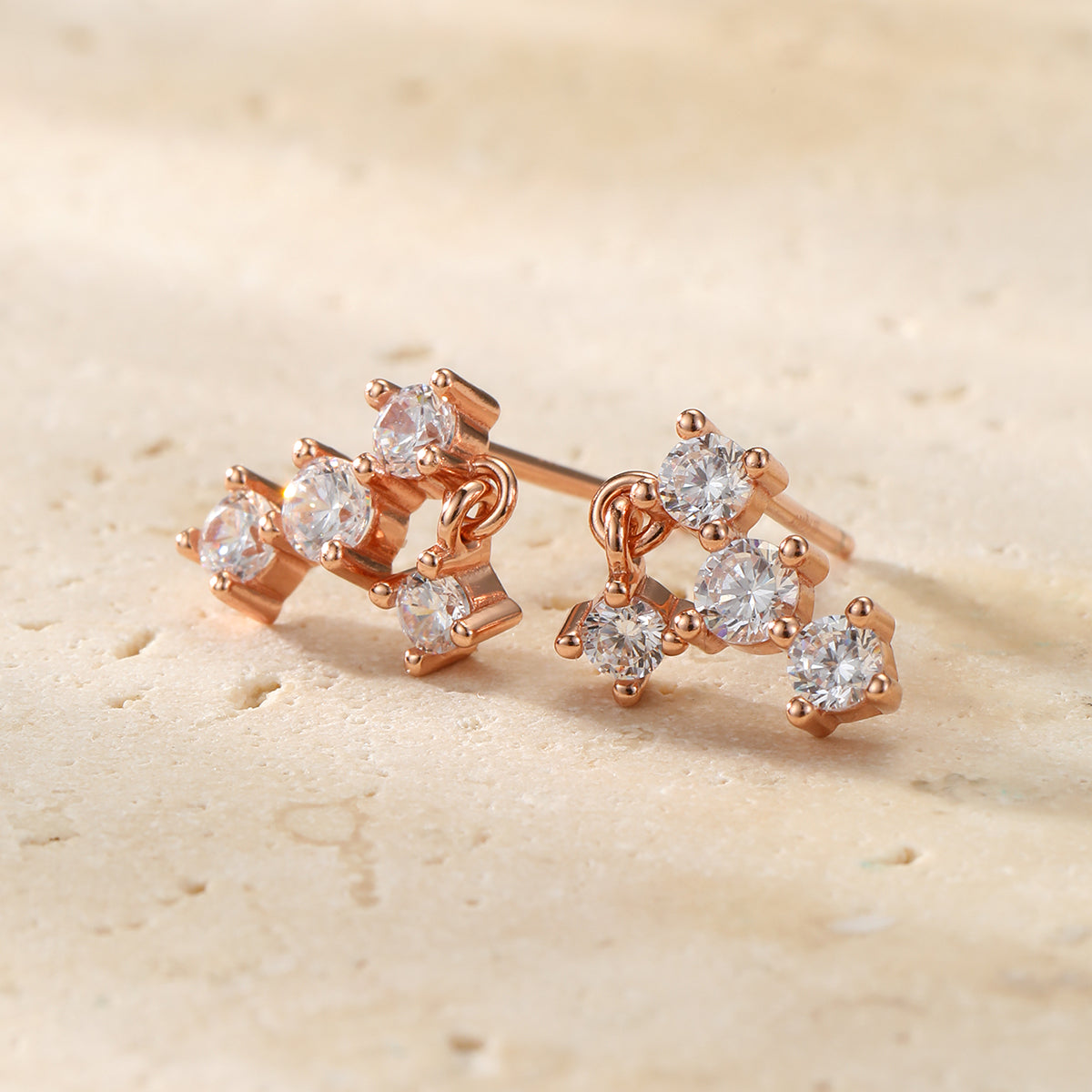 Starlit Drop Kettenohrringe aus Sterlingsilber