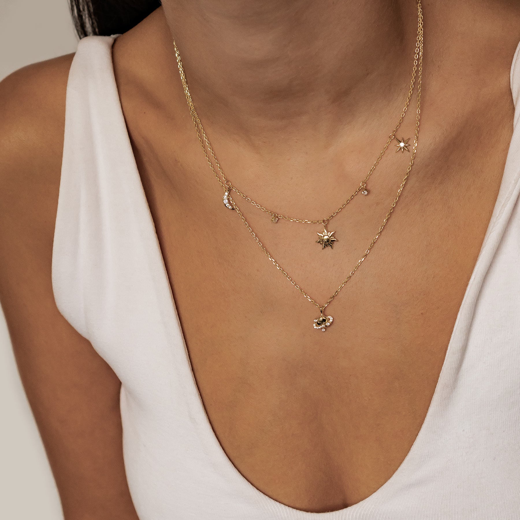 Starry Sky Necklace Set Sterling Silver