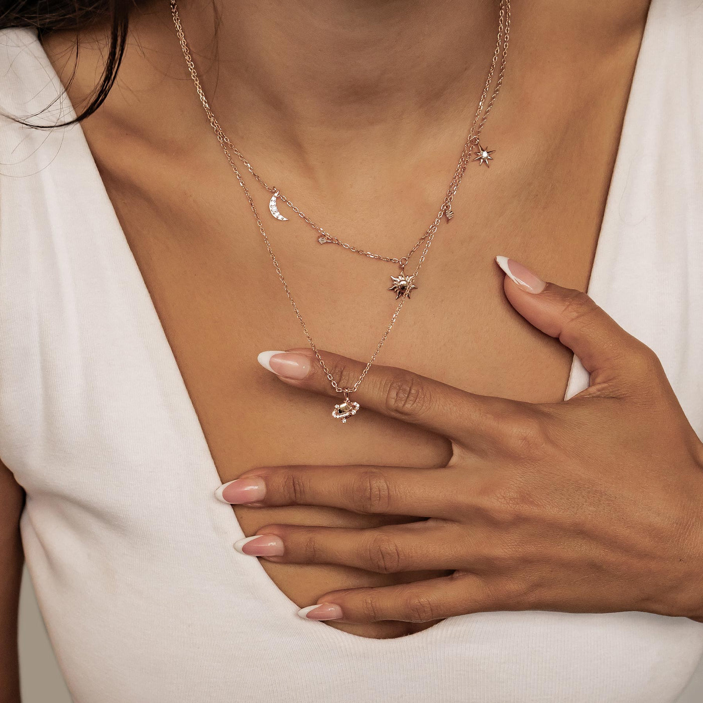 Starry Sky Necklace Set Sterling Silver