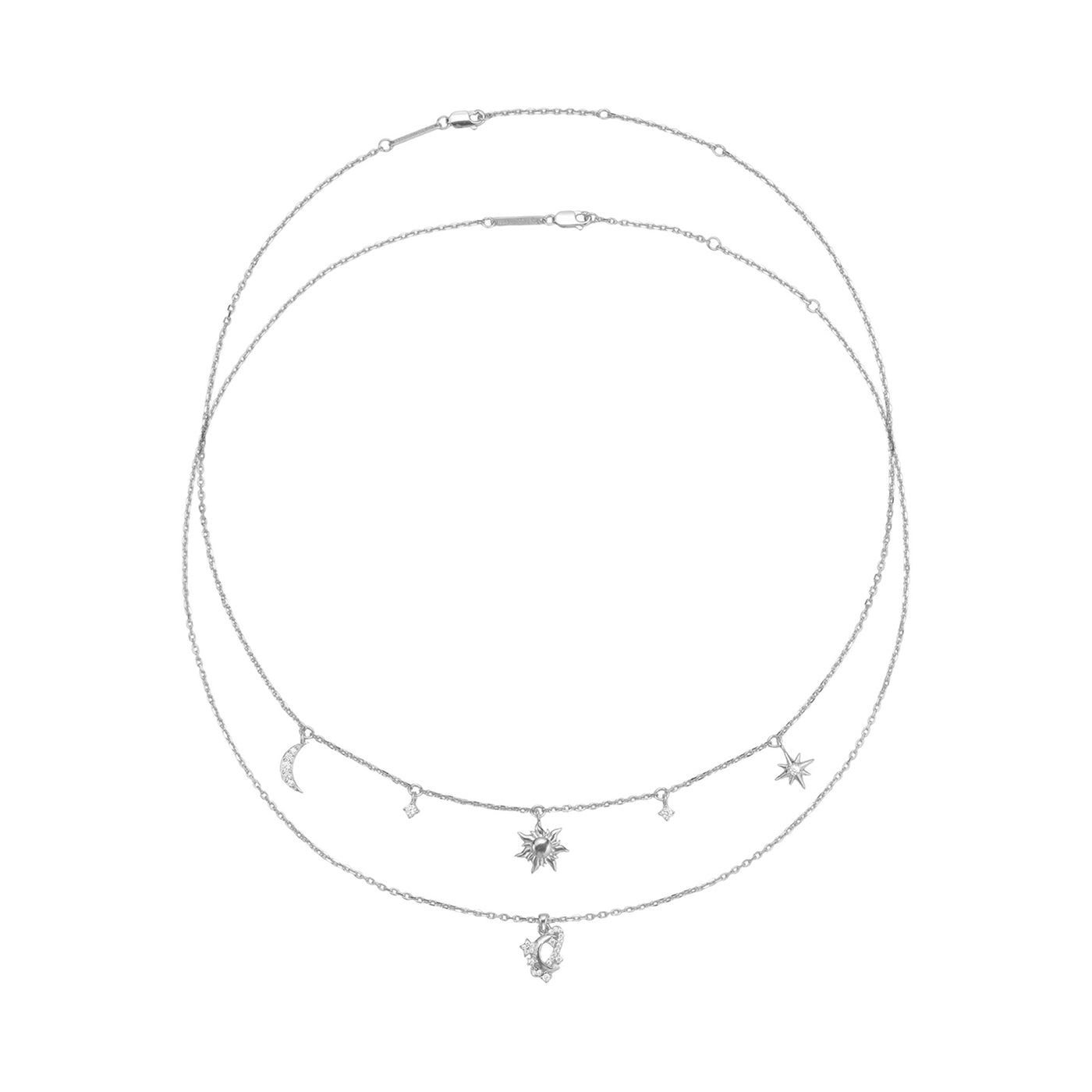 Starry Sky Necklace Set Sterling Silver
