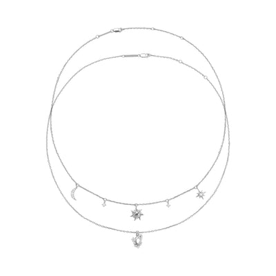 Starry Sky Necklace Set Sterling Silver
