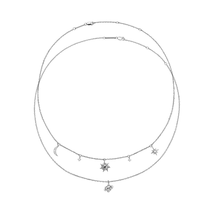 Conjunto Collares Cielo Estrellado Plata de Ley 925