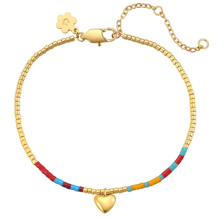 Tobillera Corazón de Cuentas – Waterproof