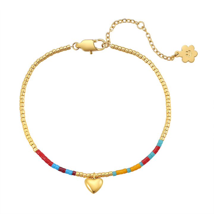 Pulsera Corazón Cuentas Summer Impermeable