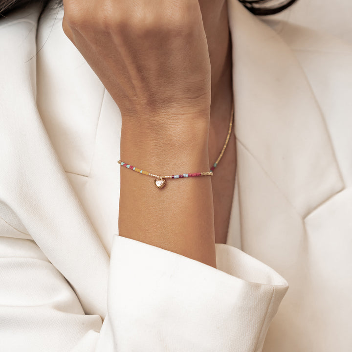 Pulsera Corazón Cuentas Summer Impermeable