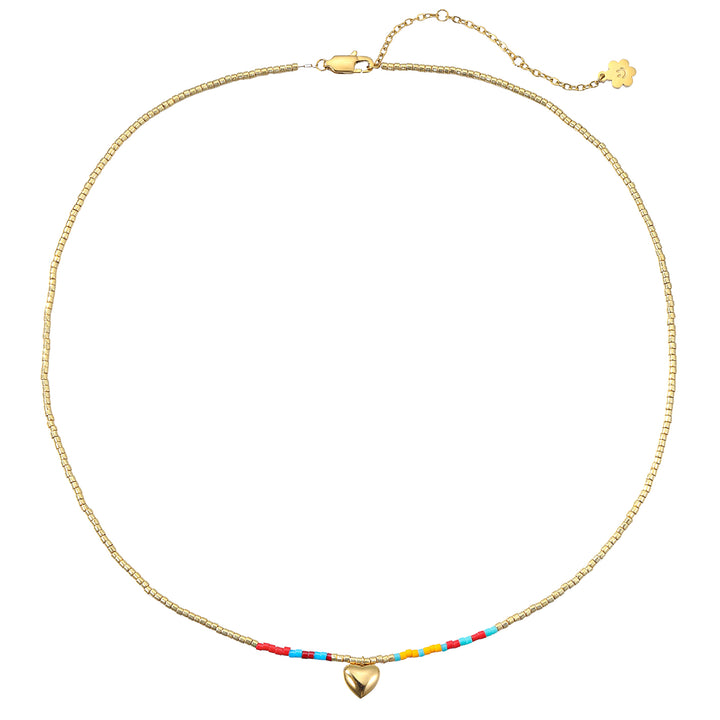 Collar Corazón Cuentas Summer Impermeable