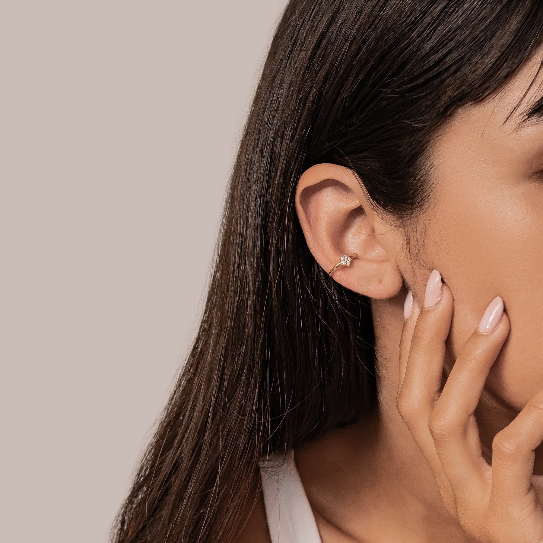 Sunburst Ear Cuff Sterling Silver