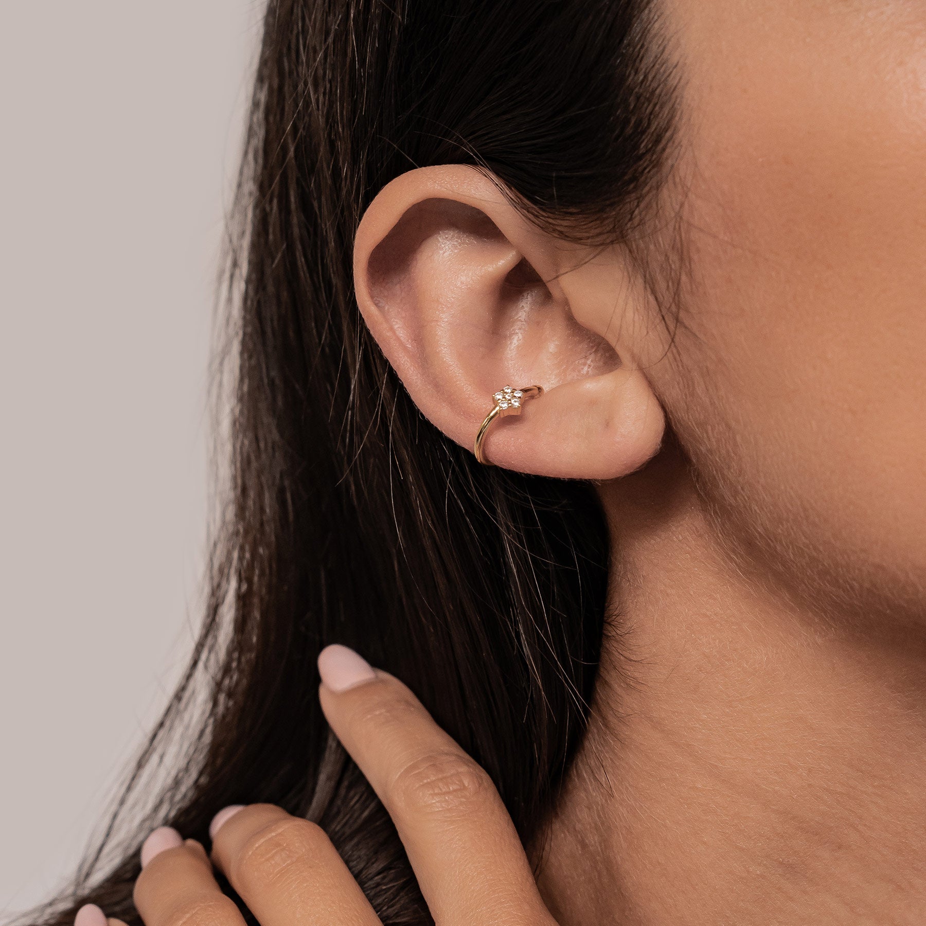 Sunburst Ear Cuff Sterling Silver