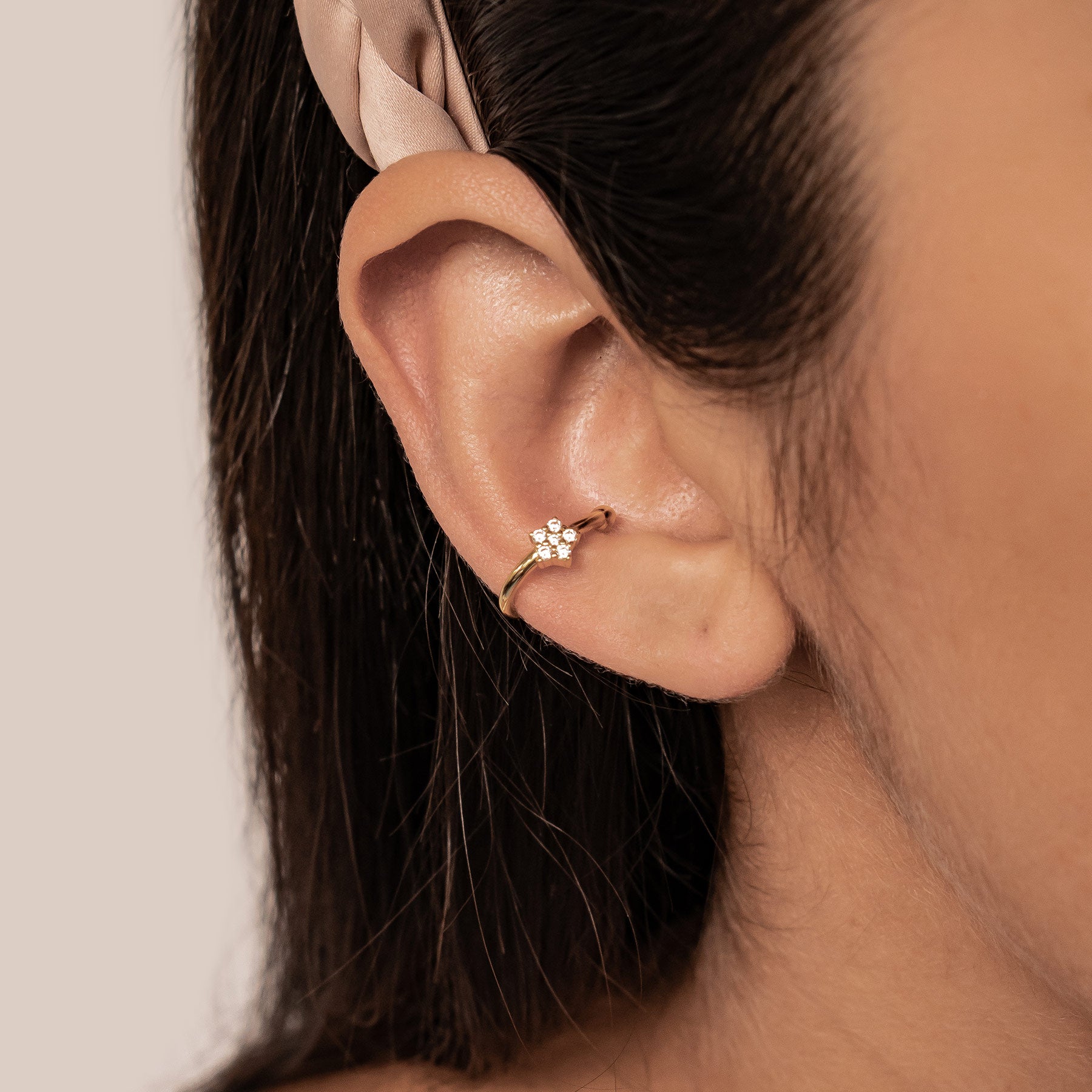 Sunburst Ear Cuff Sterling Silver