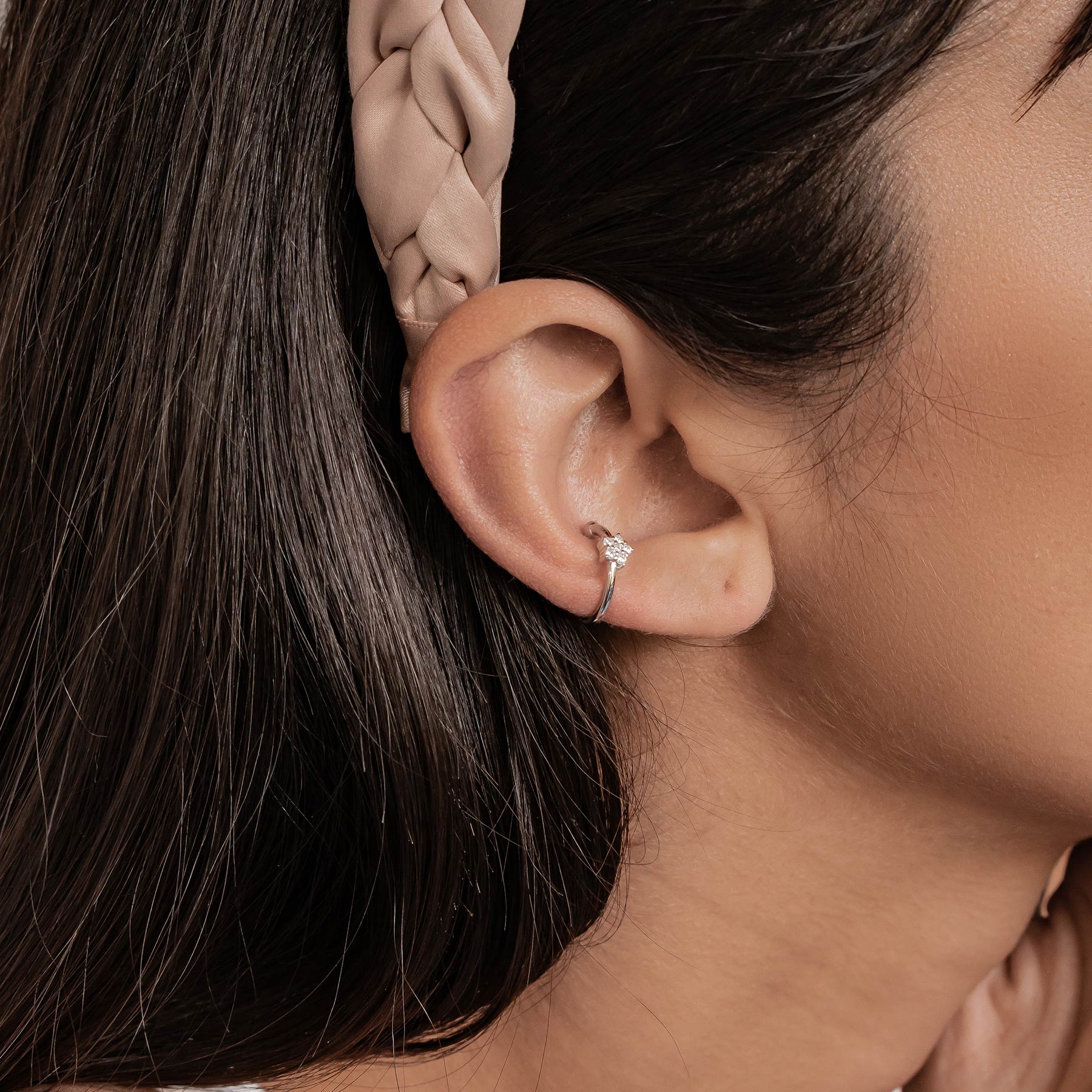 Sunburst Ear Cuff Sterling Silver