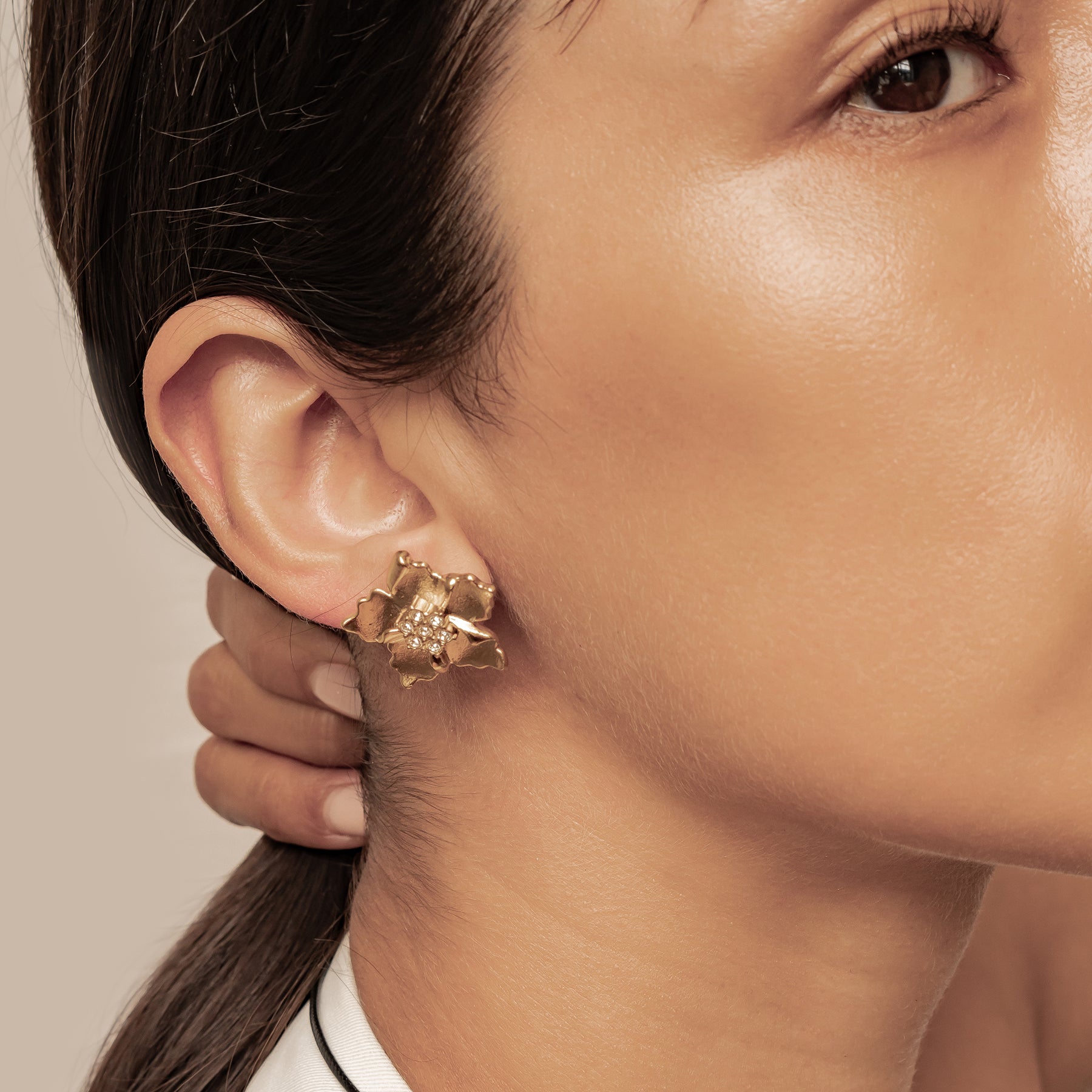 Sunburst Flower Stud Earrings Waterproof