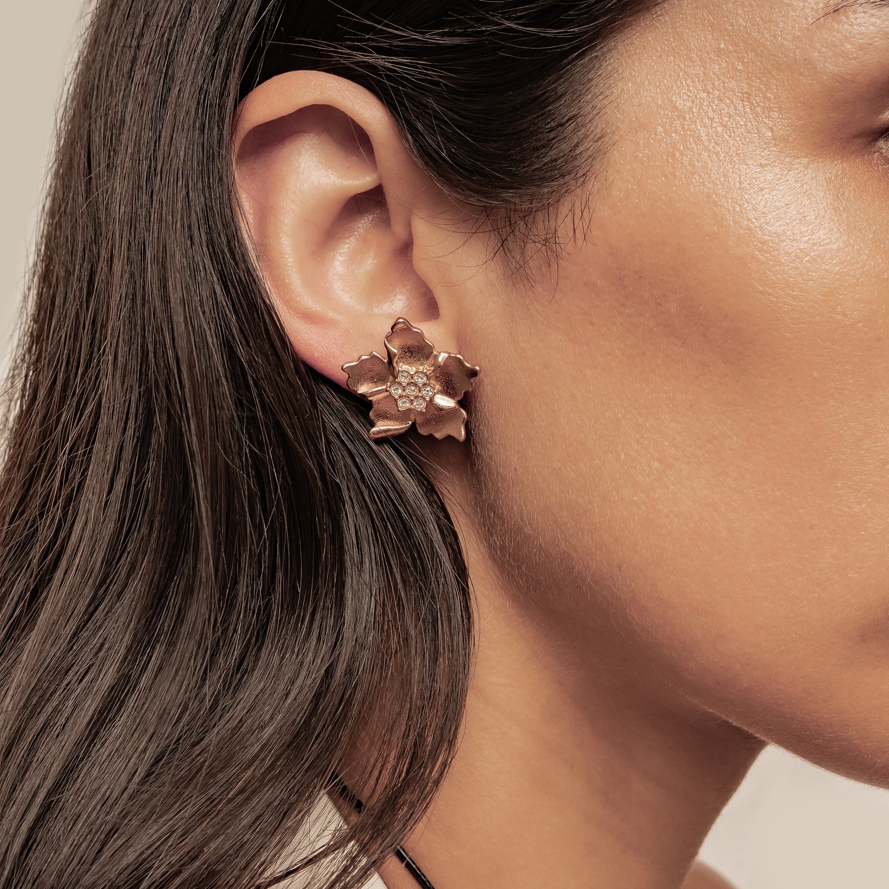 Sunburst Flower Stud Earrings Waterproof
