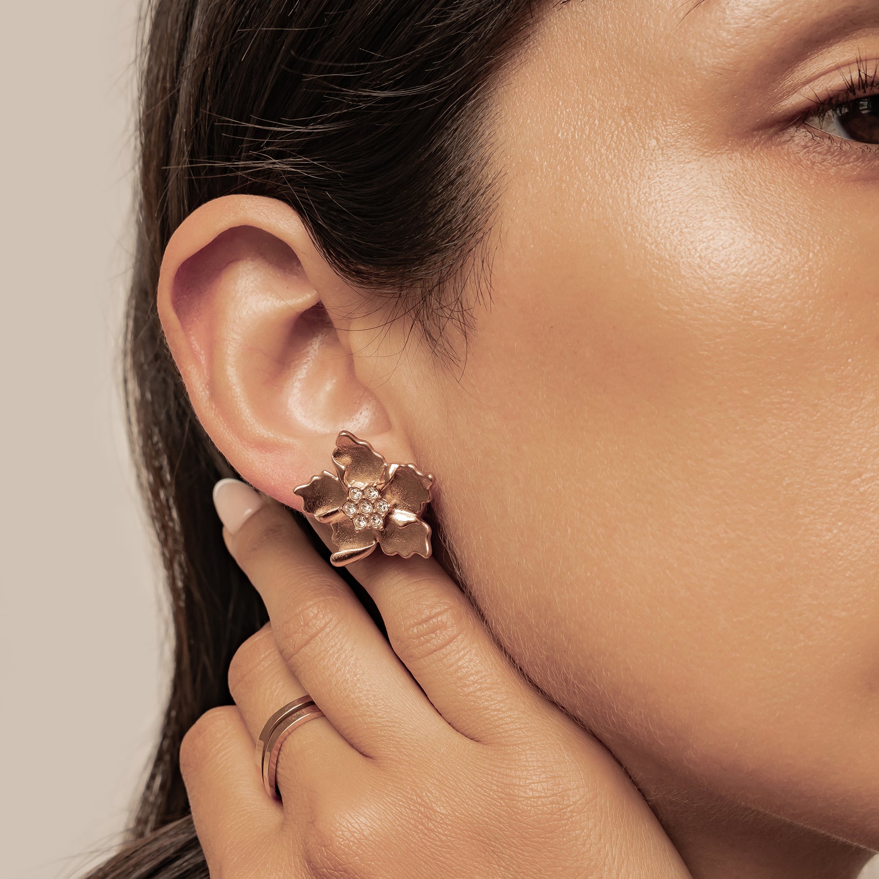 Sunburst Flower Stud Earrings Waterproof
