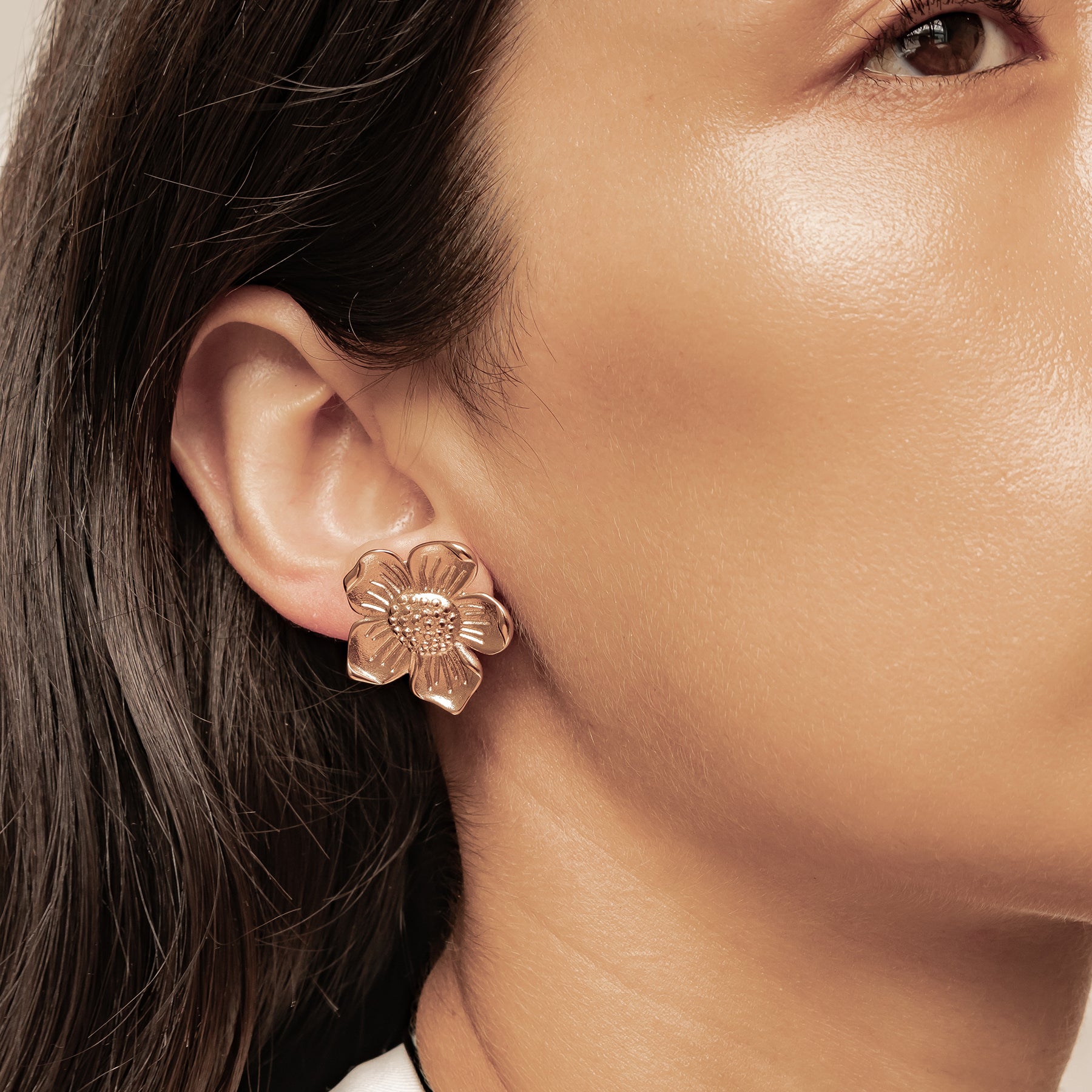 Sunburst Flower Stud Earrings Waterproof