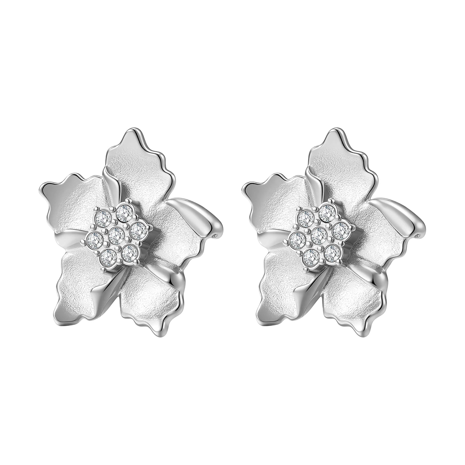 Sunburst Flower Stud Earrings Waterproof