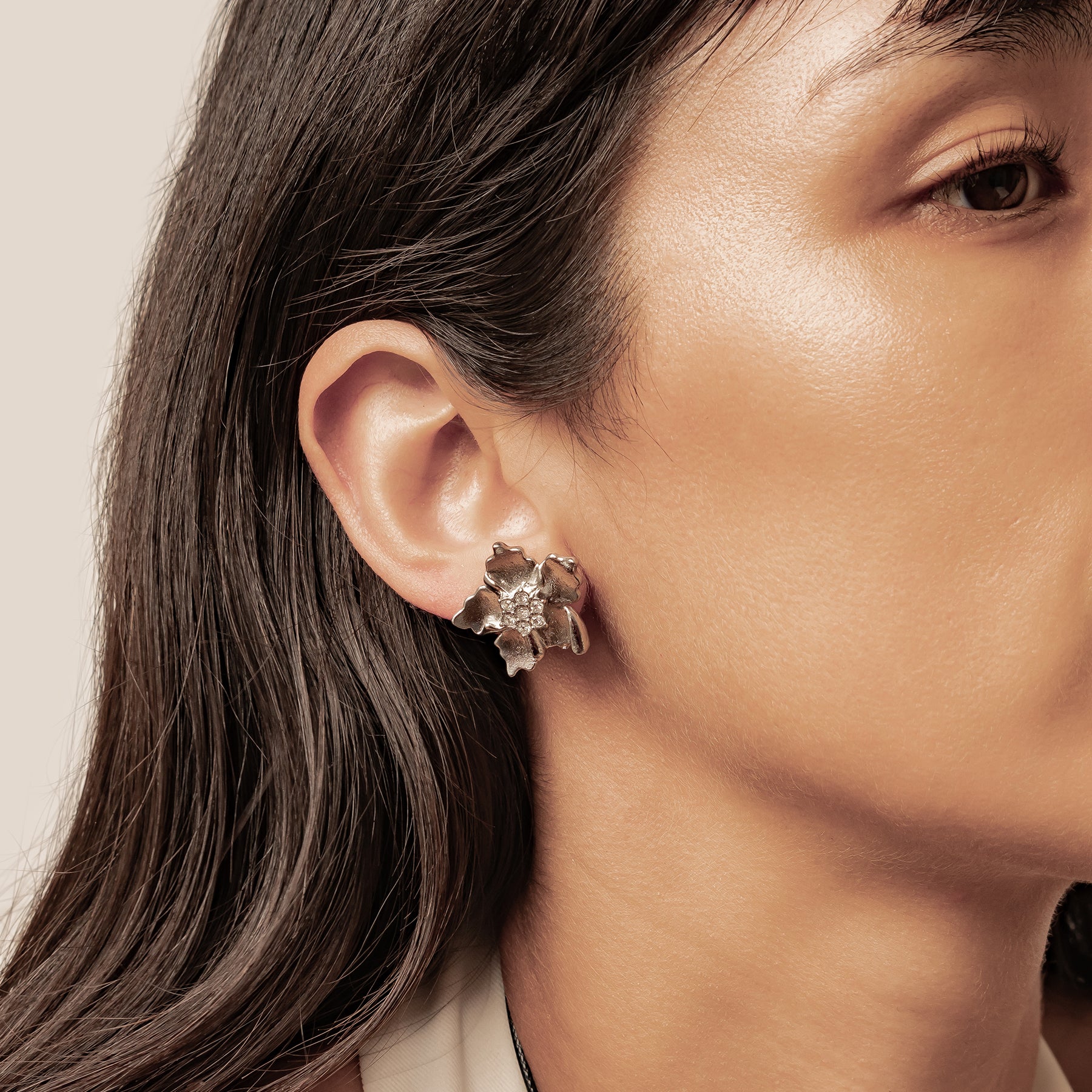 Sunburst Flower Stud Earrings Waterproof
