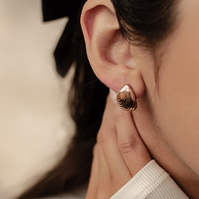 Pendientes Botón Oversized Gota Waterproof