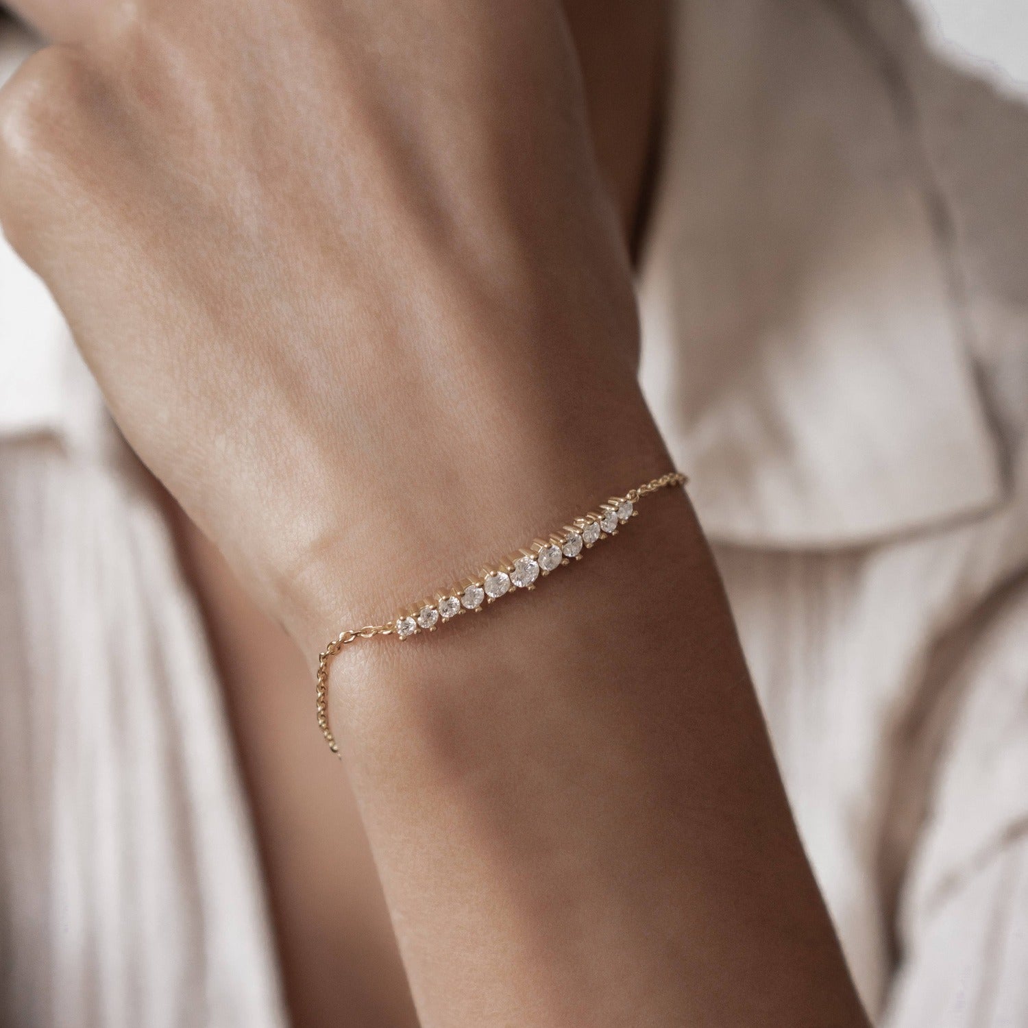 Tennis-Armband aus Sterlingsilber