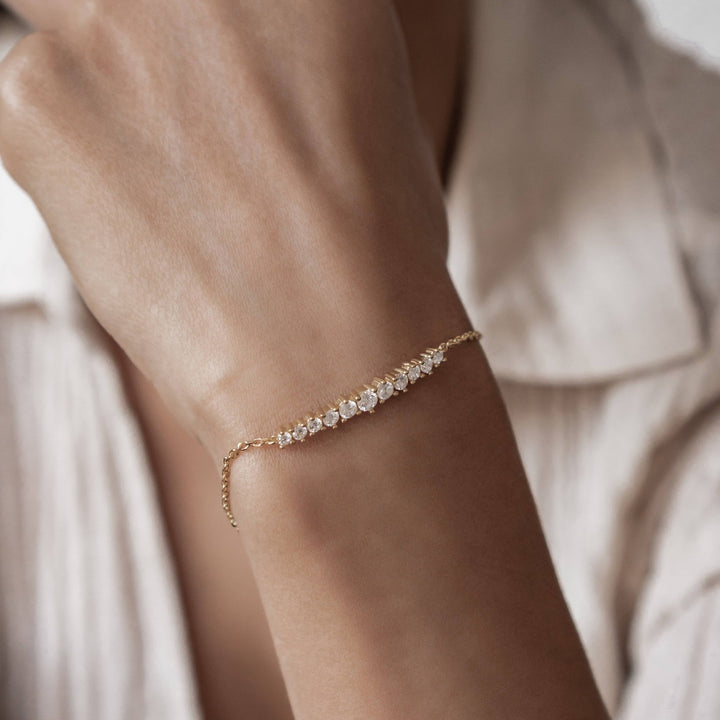 Tennis Glow Bracelet Sterling Silver