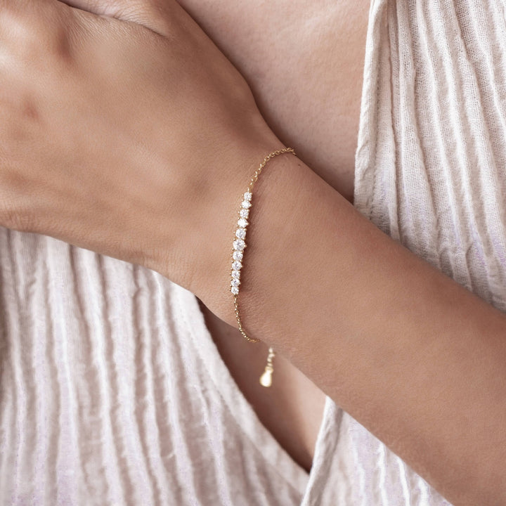 Tennis Glow Bracelet Sterling Silver