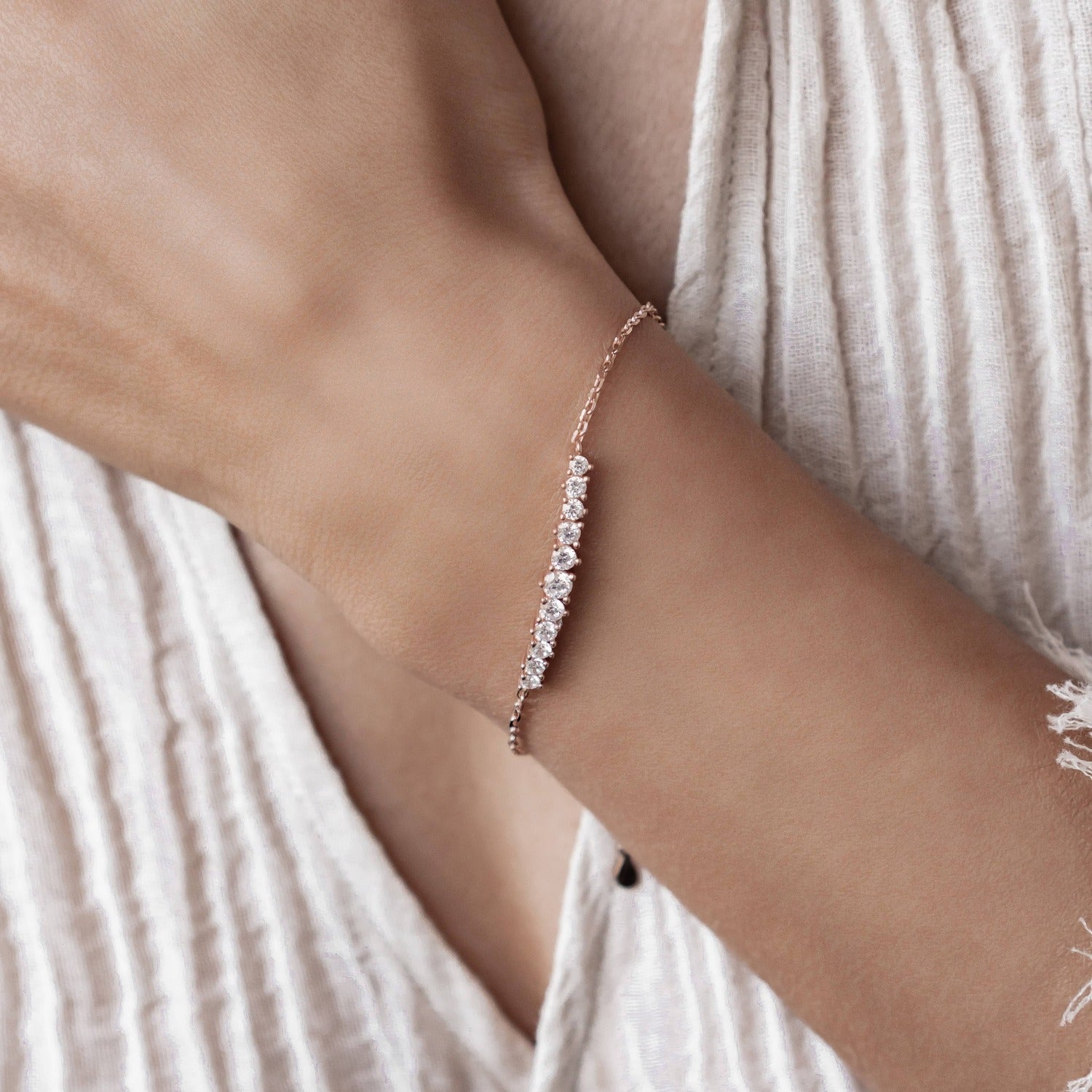 Tennis-Armband aus Sterlingsilber