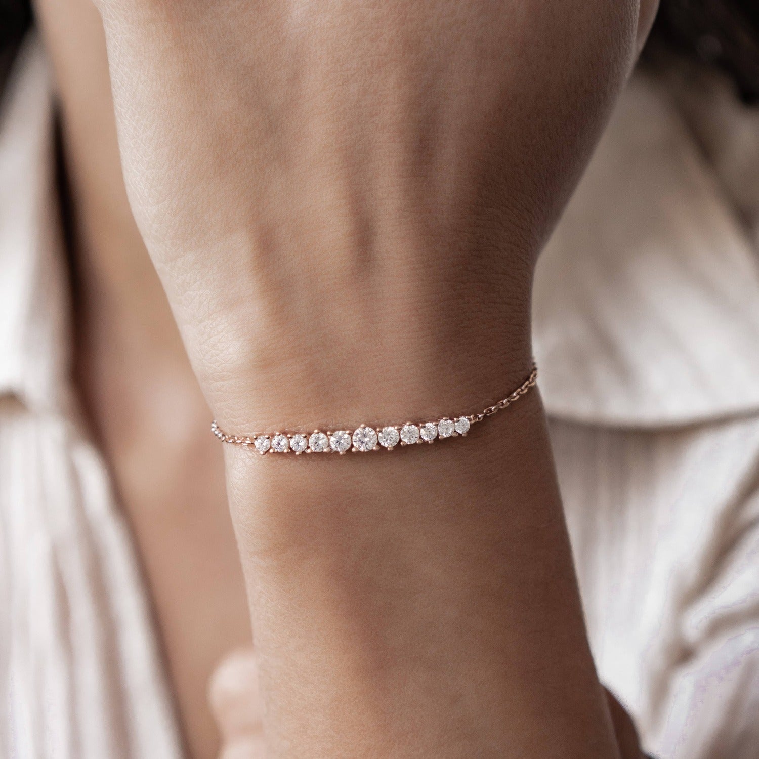 Tennis-Armband aus Sterlingsilber