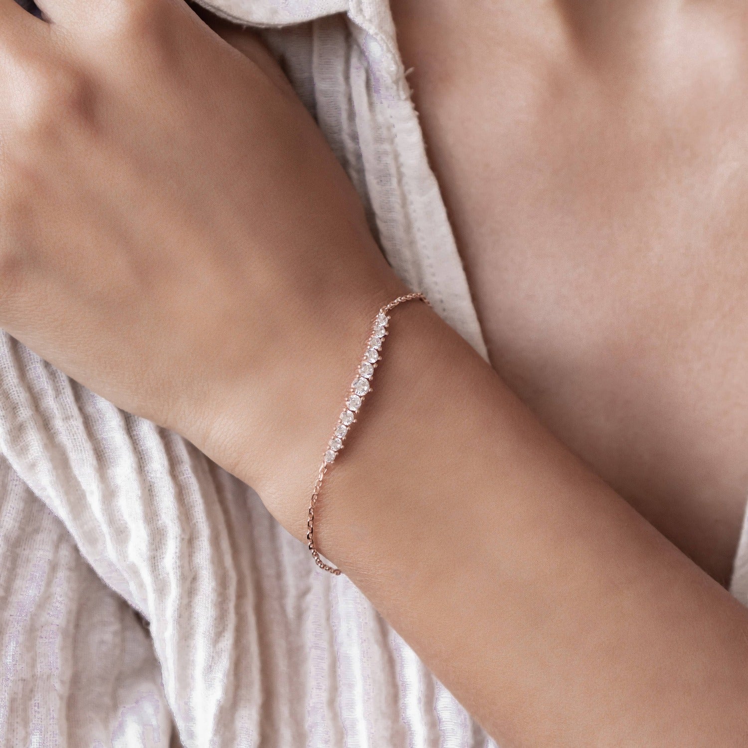 Tennis-Armband aus Sterlingsilber