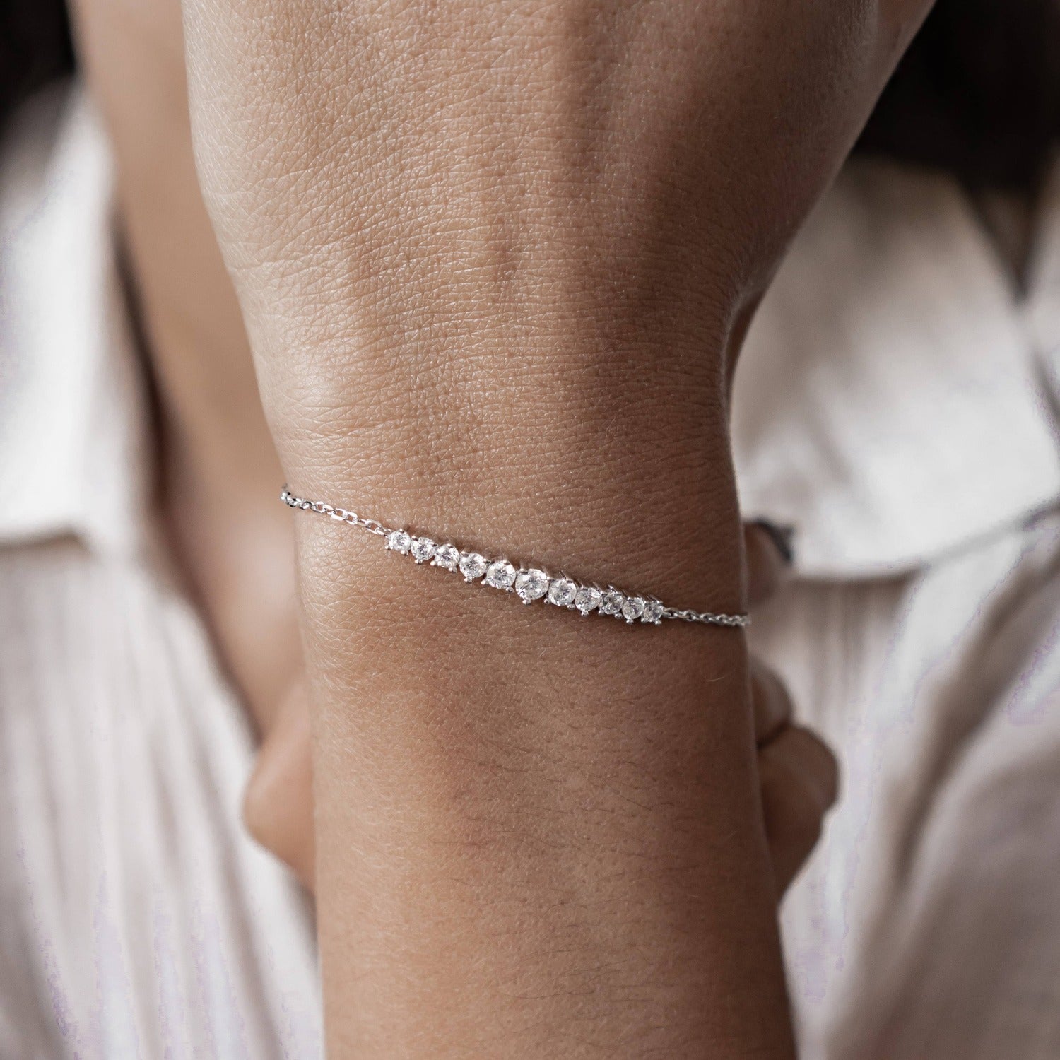 Tennis-Armband aus Sterlingsilber