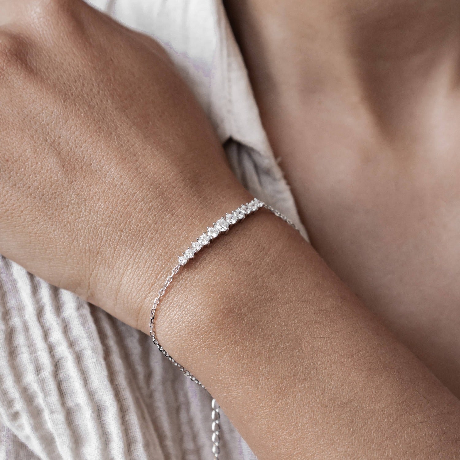 Tennis-Armband aus Sterlingsilber