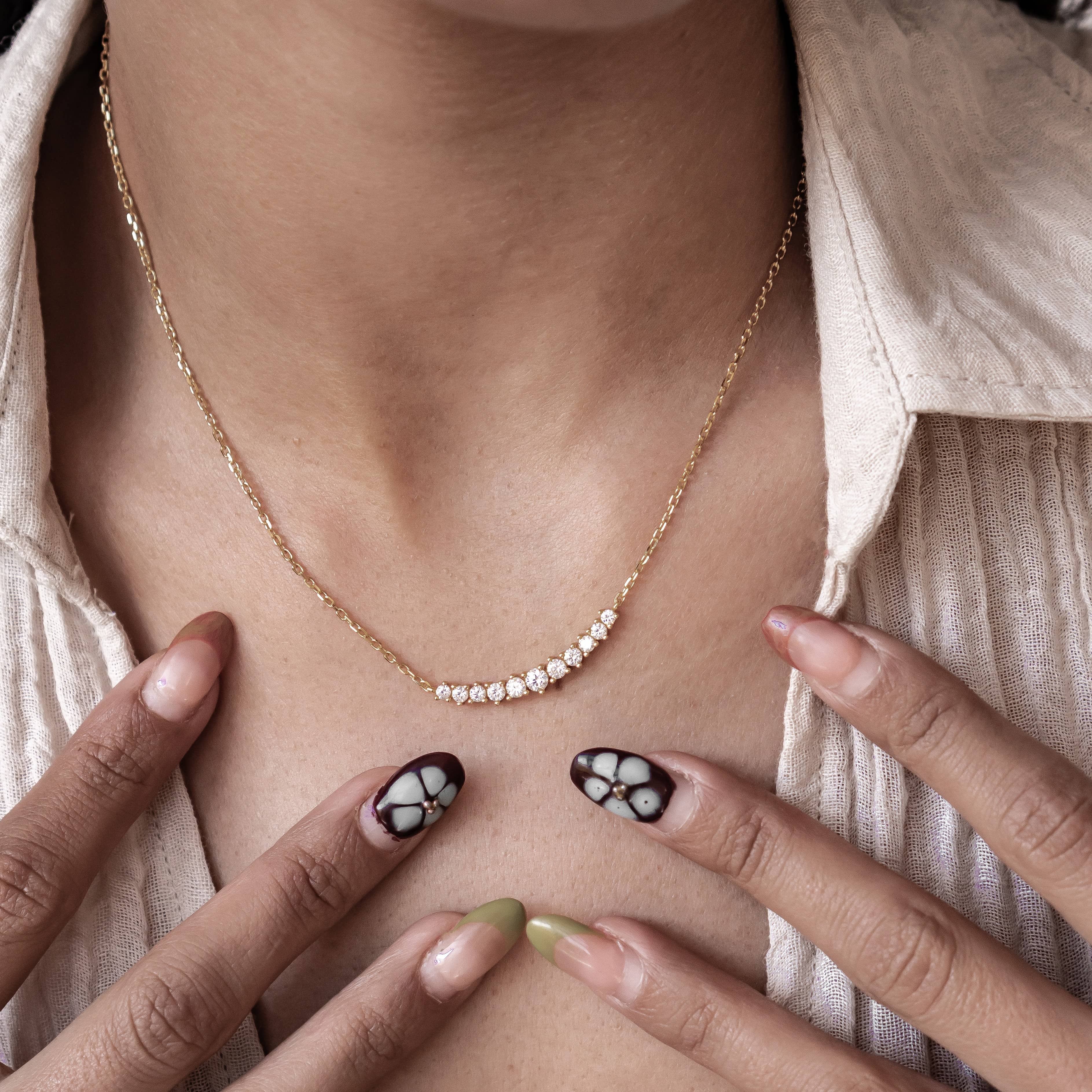 Tennis Glow Halskette aus Sterlingsilber