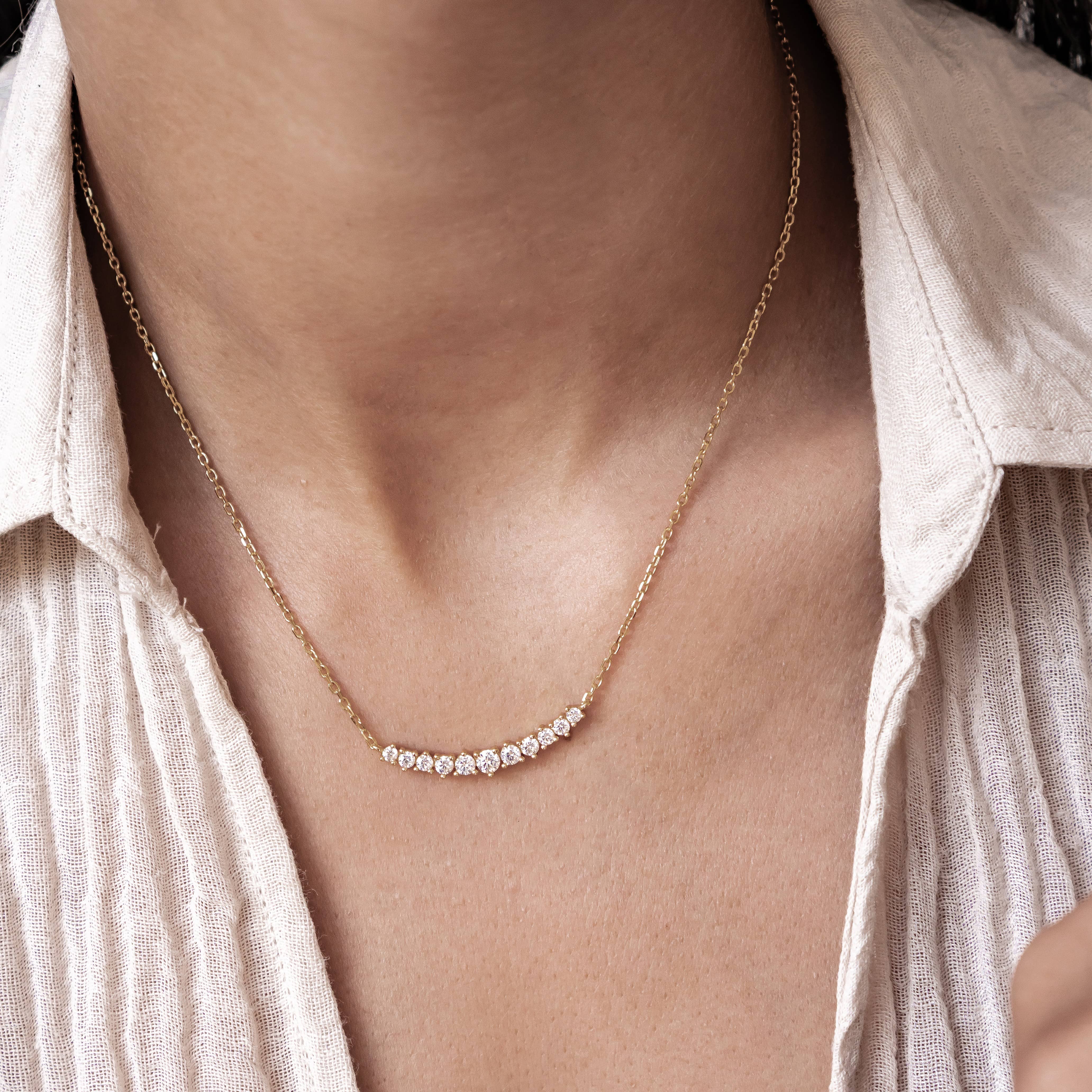 Tennis Glow Halskette aus Sterlingsilber