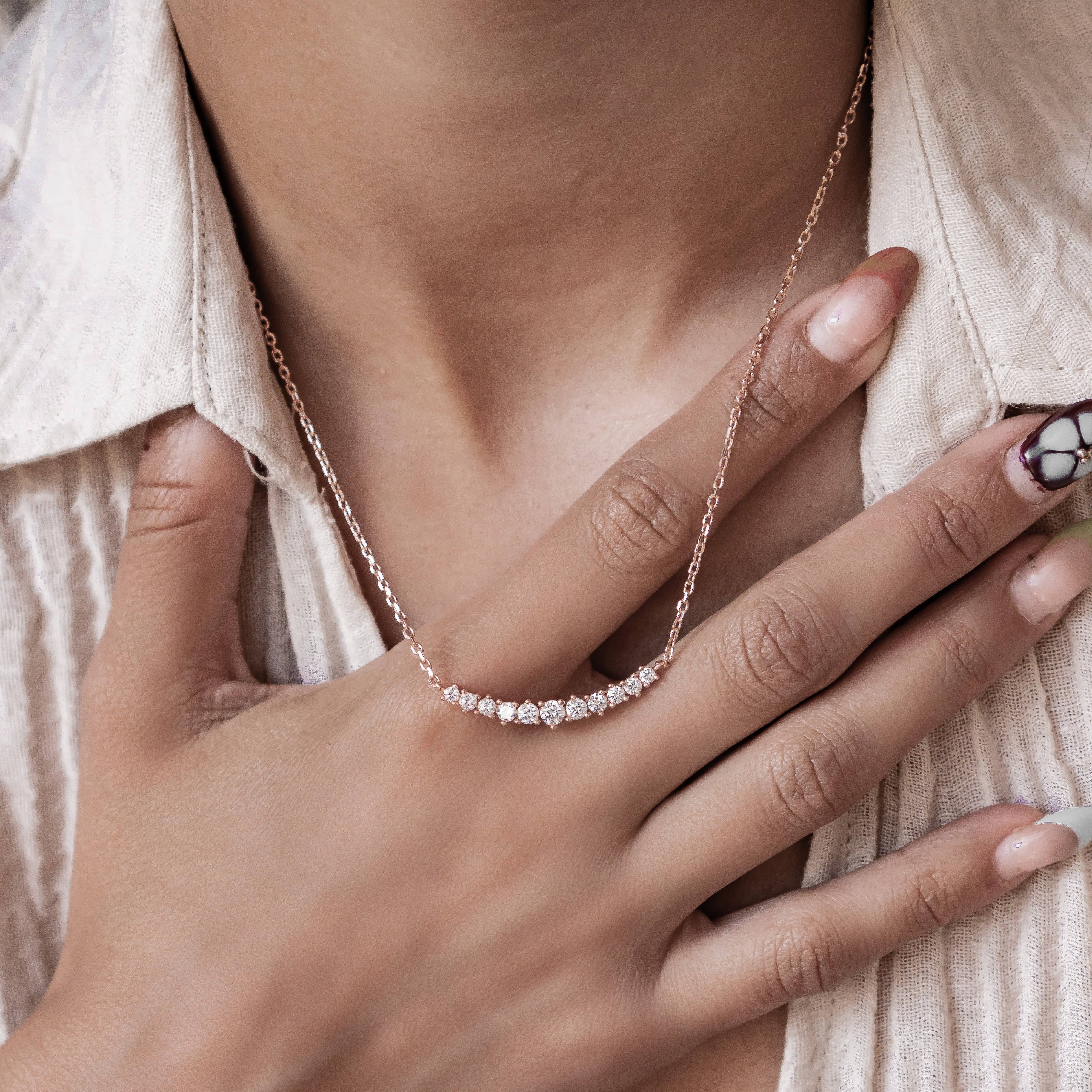 Tennis Glow Halskette aus Sterlingsilber