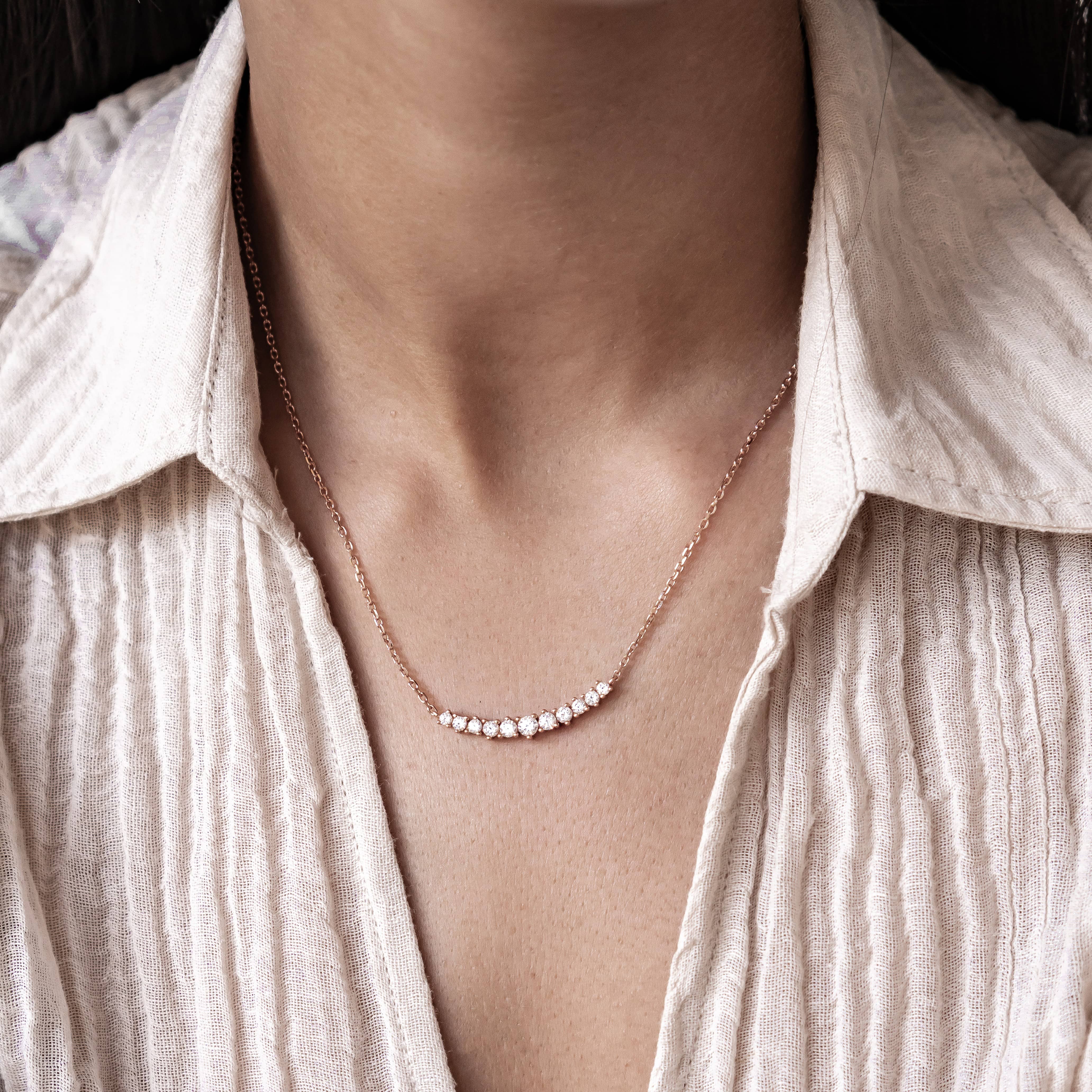 Tennis Glow Halskette aus Sterlingsilber