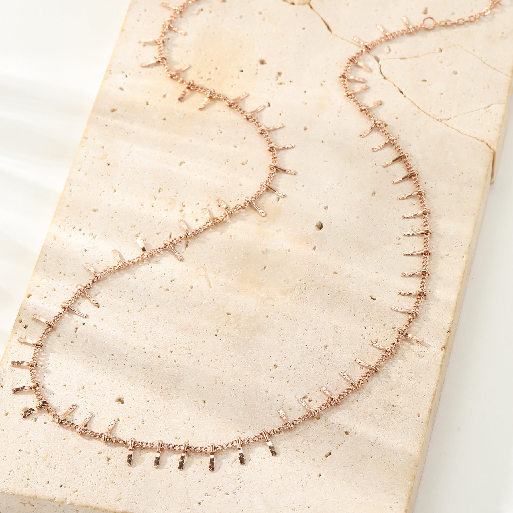 Strukturierte Bar Drop Kette – Wasserdicht