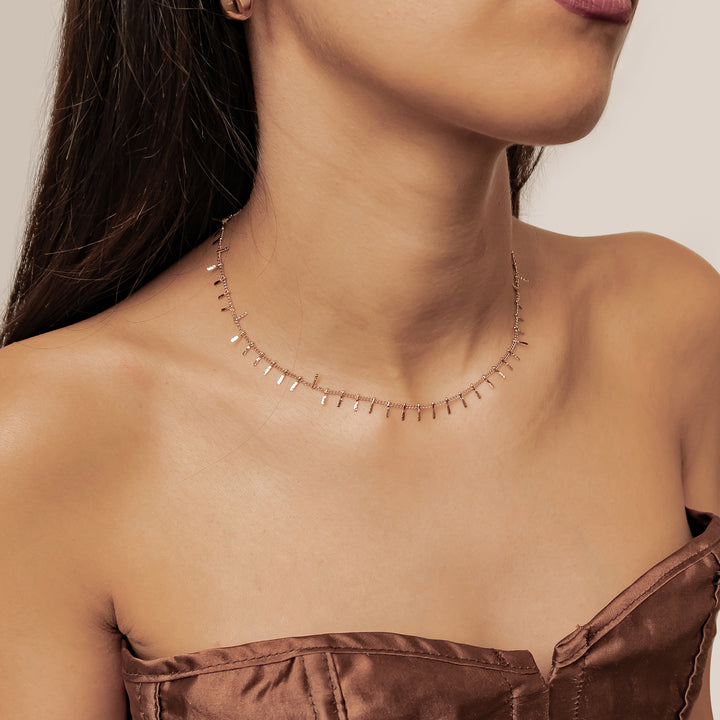 Collier Bar Drop Texturé Waterproof