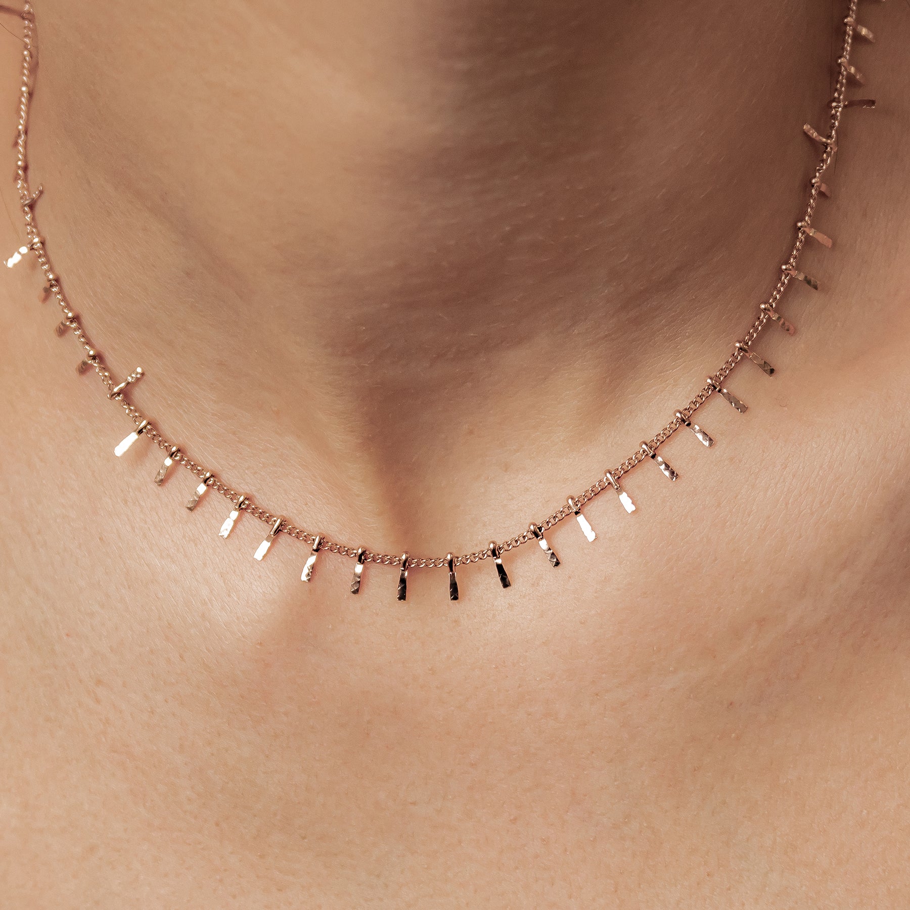 Strukturierte Bar Drop Kette – Wasserdicht