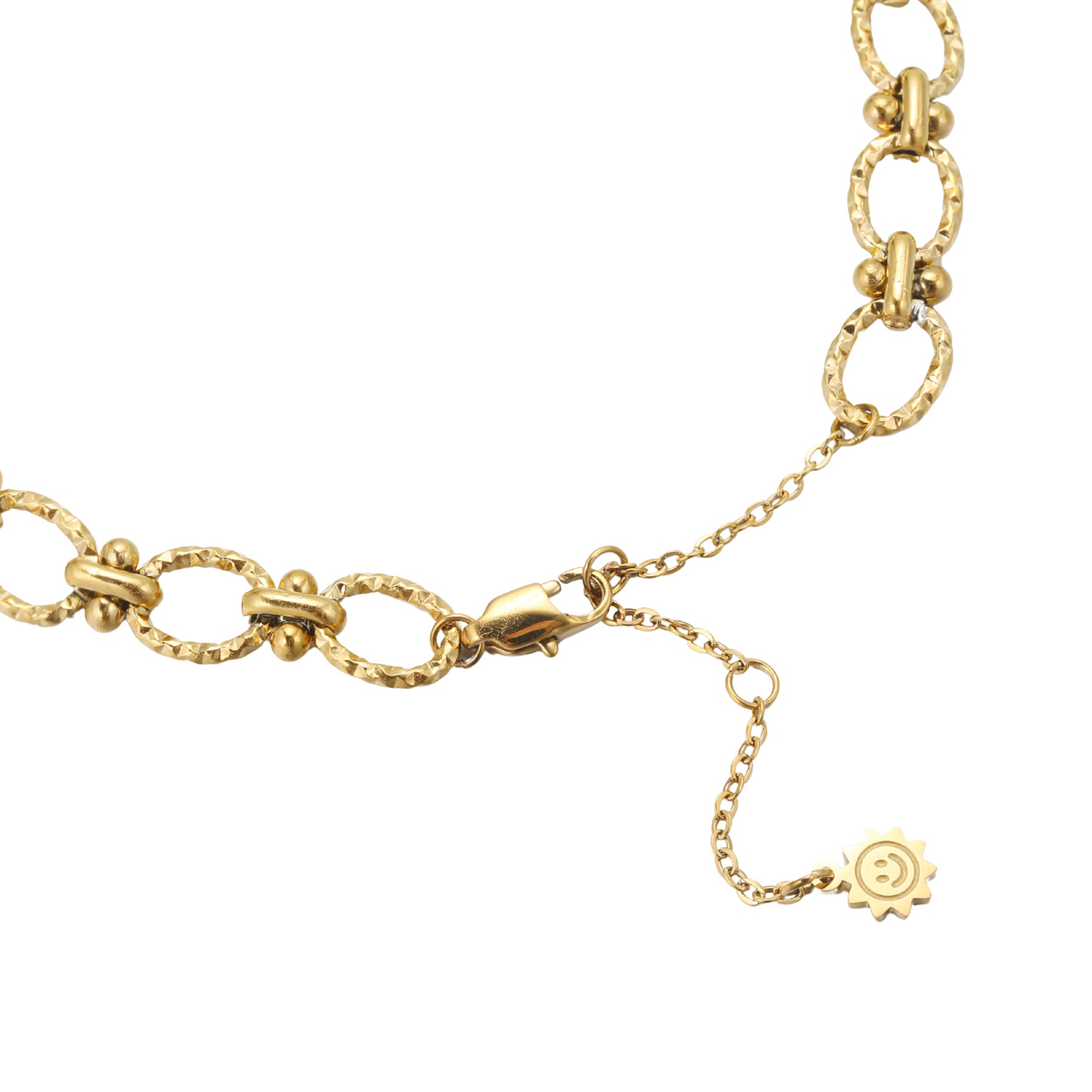 Textured Link Statement Necklace Waterproof