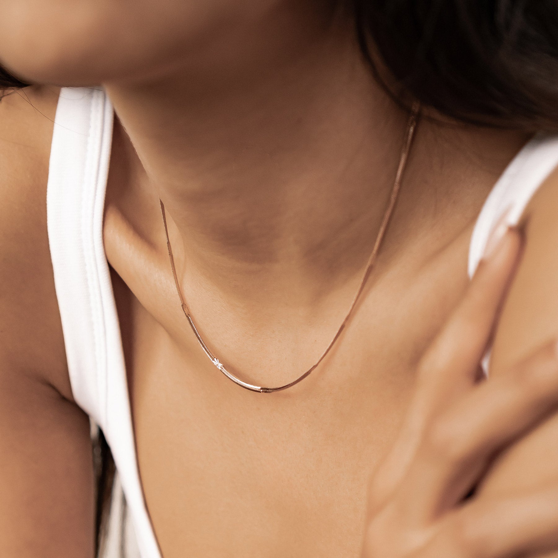 Collier Chaîne Serpent Texturée Waterproof