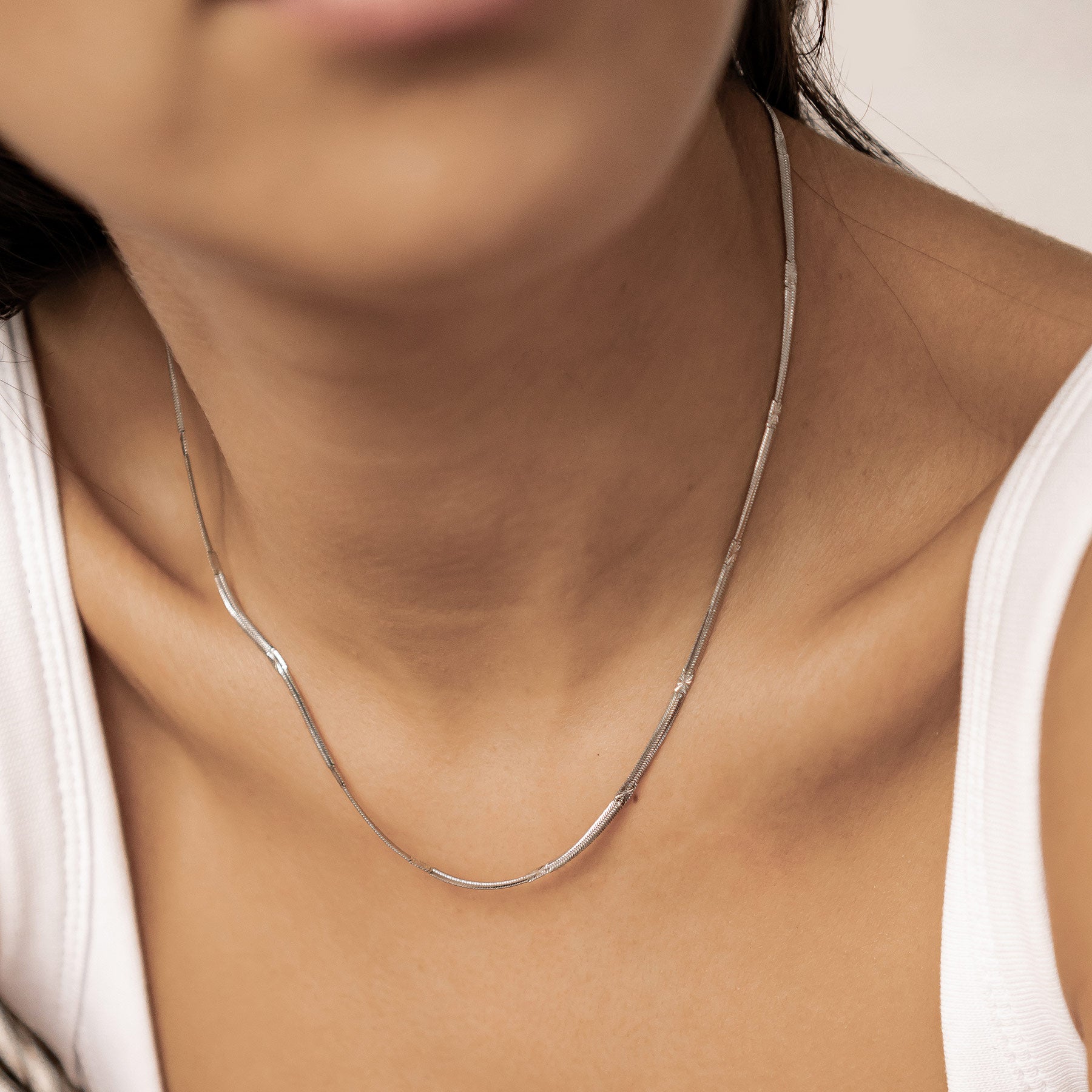 Collier Chaîne Serpent Texturée Waterproof