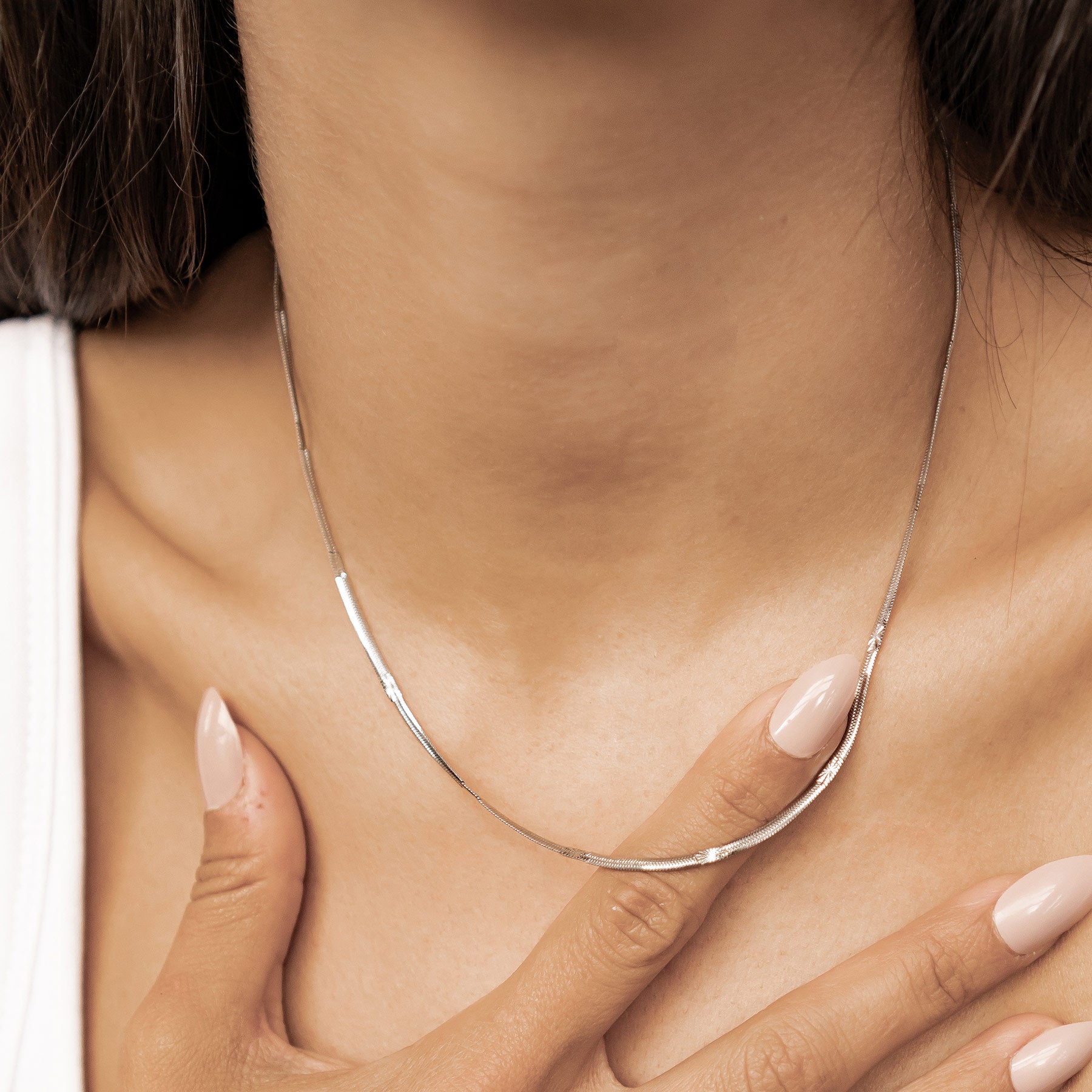 Collier Chaîne Serpent Texturée Waterproof