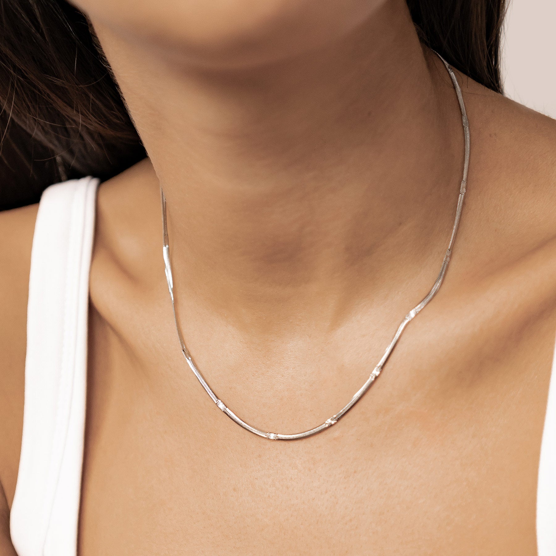 Collier Chaîne Serpent Texturée Waterproof