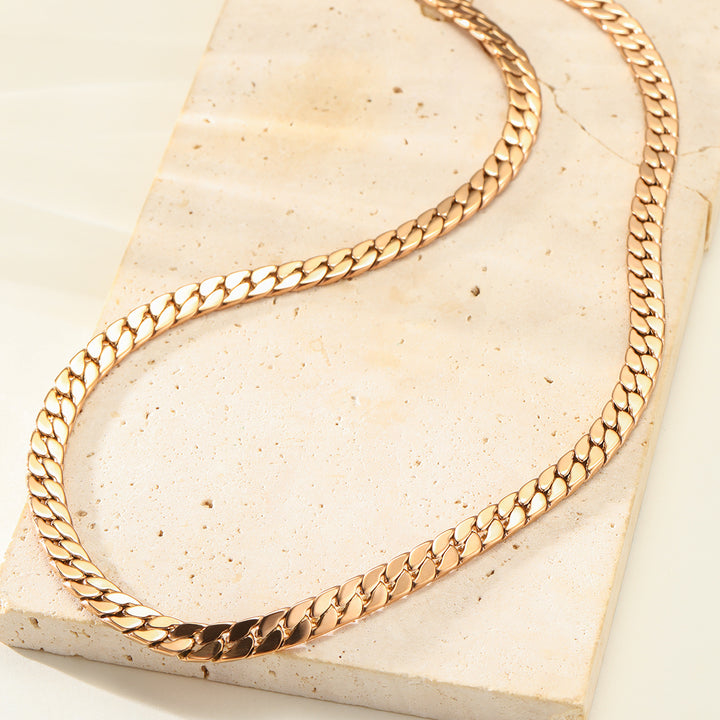 Thick Cuban Chain Necklace Waterproof