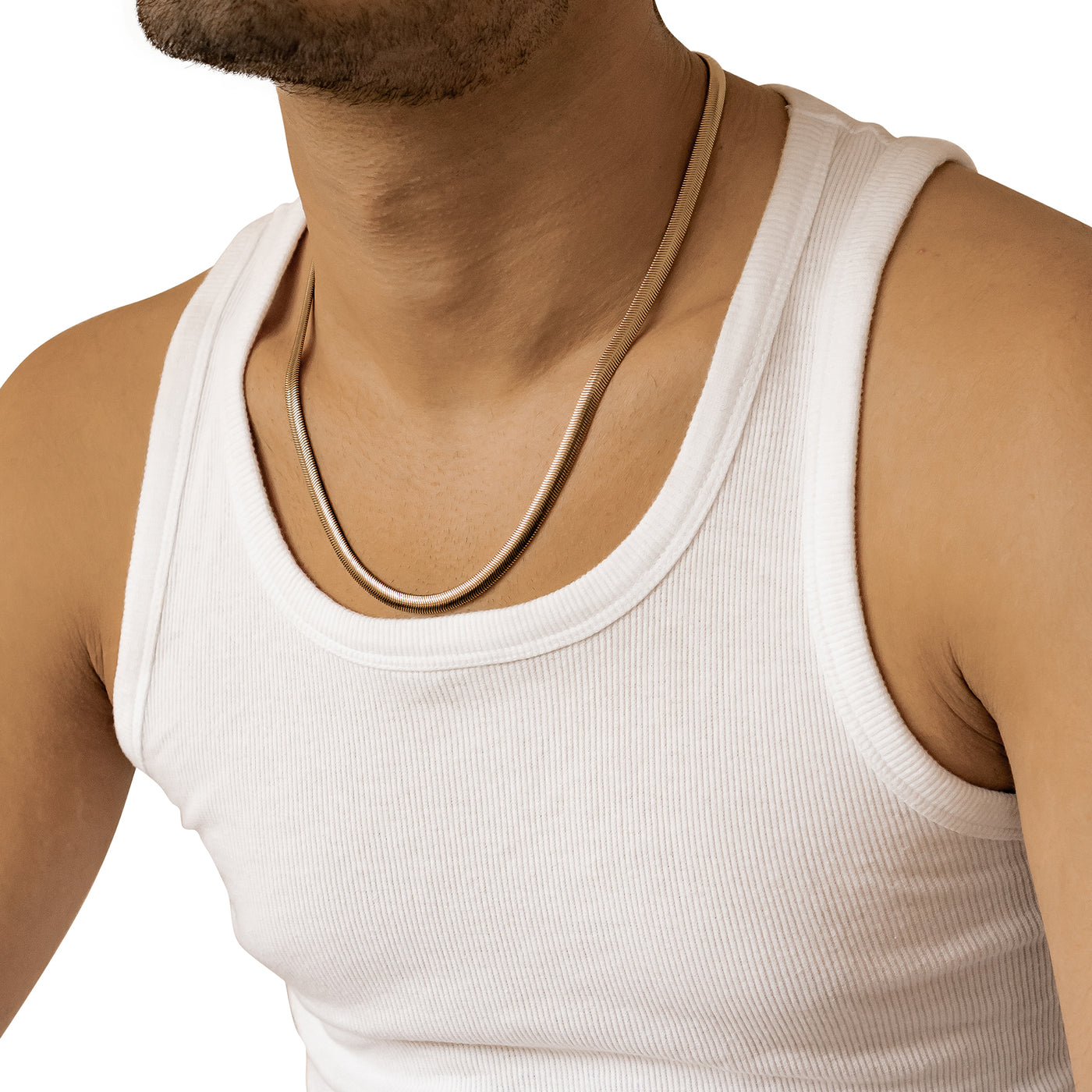 Collier Epaisse Chaîne Serpent  en Or