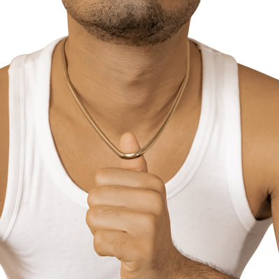 Collier Epaisse Chaîne Serpent  en Or