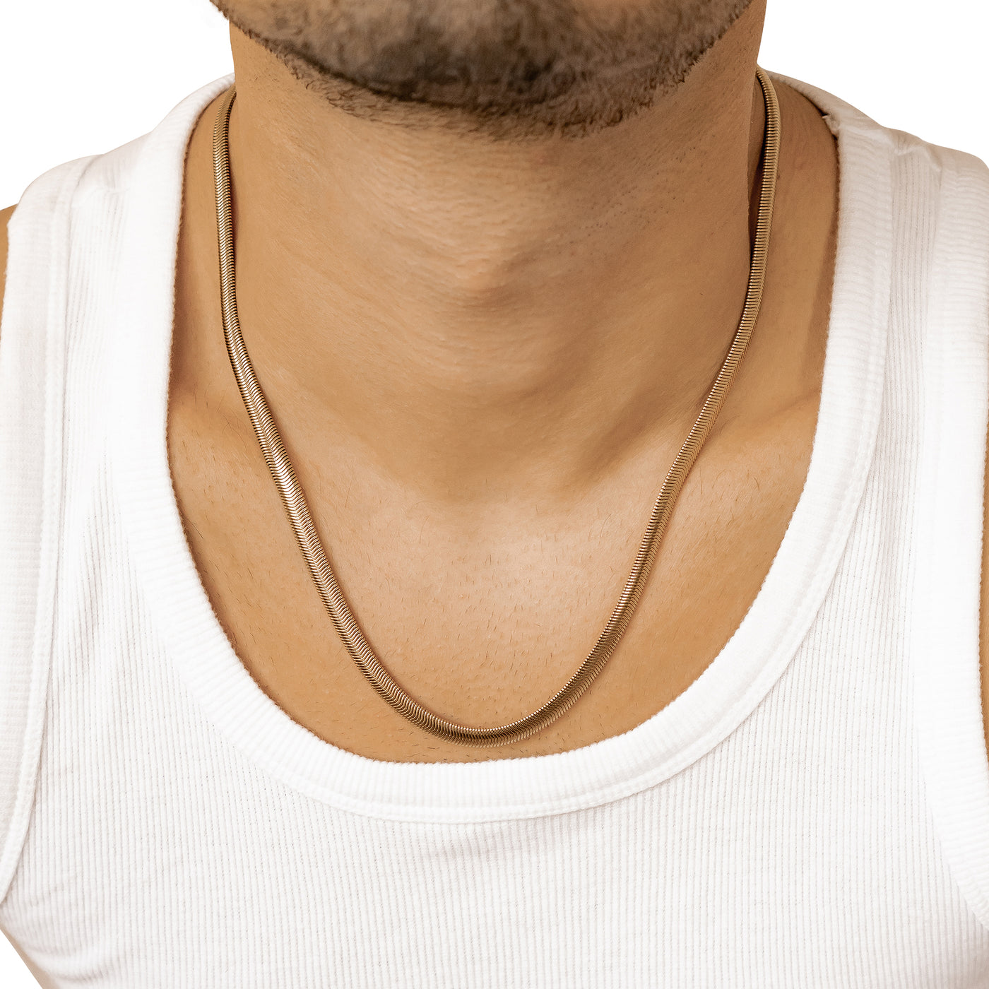 Collier Epaisse Chaîne Serpent  en Or