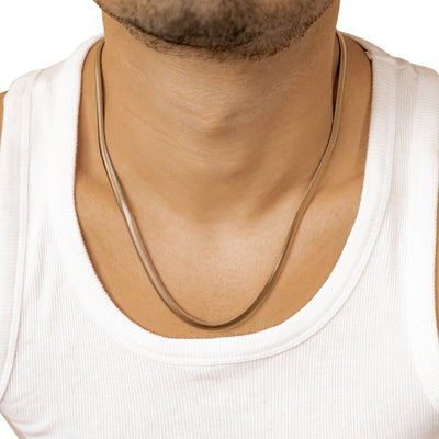 Collier Epaisse Chaîne Serpent  en Or