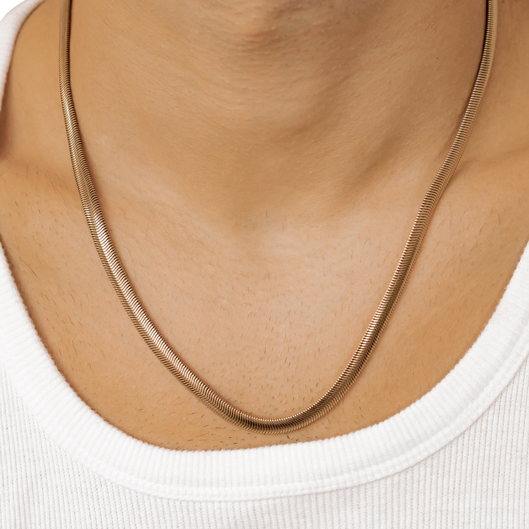 Thick Snake Chain Necklace Gold