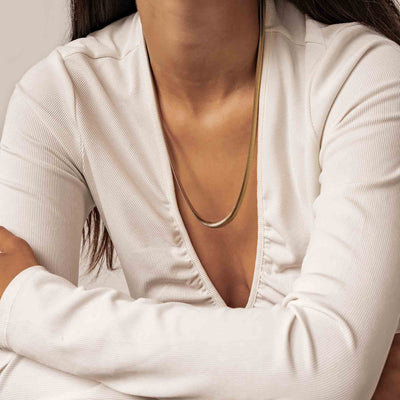 Collier Epaisse Chaîne Serpent  en Or