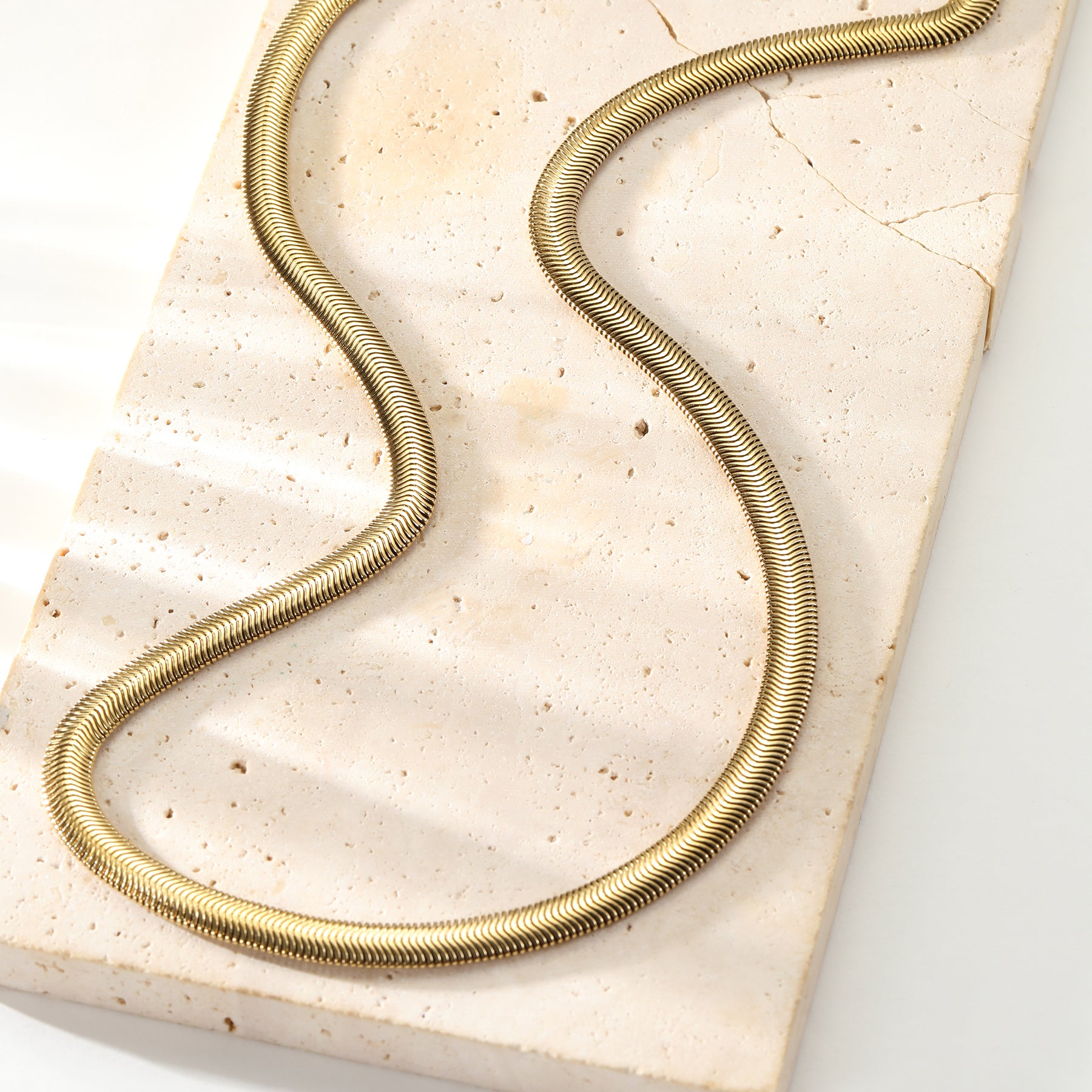 Thick Snake Chain Necklace Waterproof 55-60cm